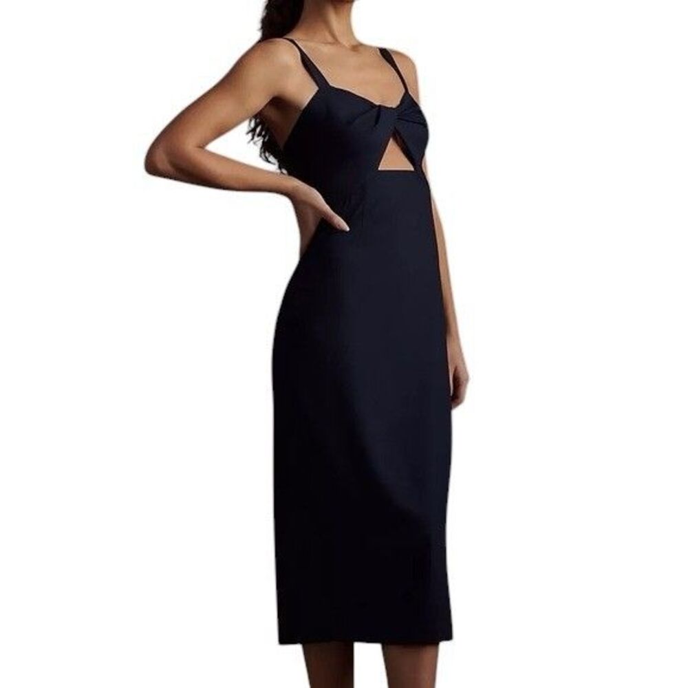 BHLDN Evonna Dress Womens 2 Navy Blue Sleeveless Sheath Cocktail Wedding Party